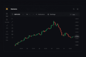 Biểu đồ giao dịch Forex trực tiếp trên nền tảng Exness