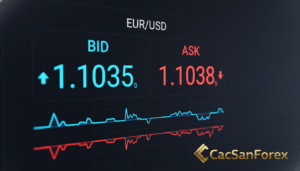 Infographic giải thích Spread là gì trong Forex và cách hoạt động của spread