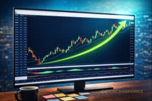 Biểu đồ giao dịch tăng trưởng tại sàn Vantage