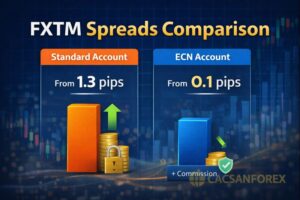 Phí giao dịch và spread tại sàn FXTM