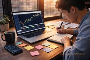 Review sàn Vantage 2026 trên bàn làm việc trader Việt